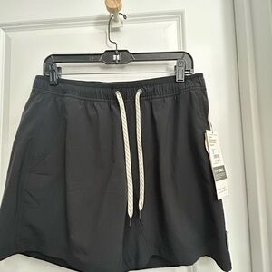 Vuori Black Athletic Shorts with Drawstring